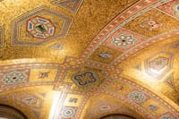 Explore the detailed mosaic ceiling of a historic Toronto museum.